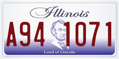 IL license plate A941071