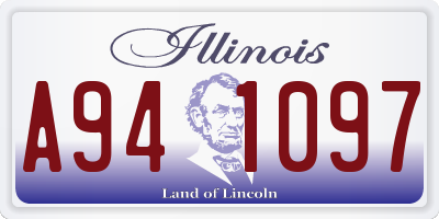 IL license plate A941097