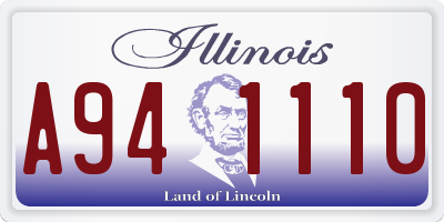 IL license plate A941110