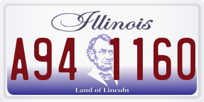 IL license plate A941160