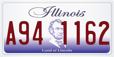 IL license plate A941162