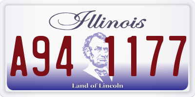 IL license plate A941177