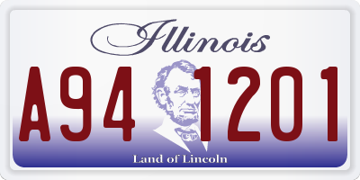 IL license plate A941201