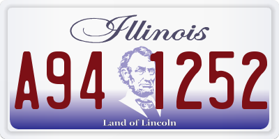 IL license plate A941252