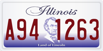 IL license plate A941263