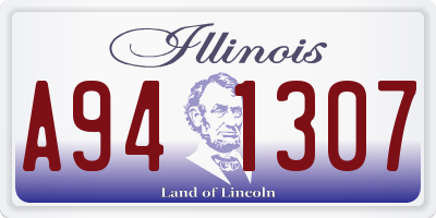 IL license plate A941307