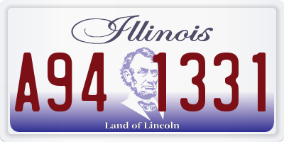 IL license plate A941331