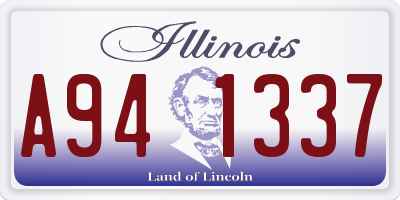 IL license plate A941337