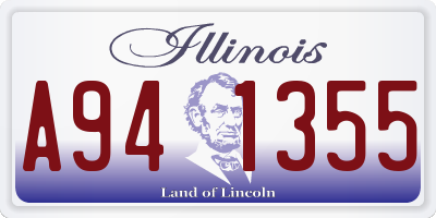 IL license plate A941355