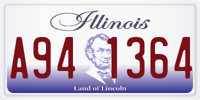 IL license plate A941364