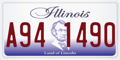 IL license plate A941490