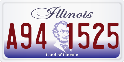 IL license plate A941525