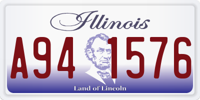 IL license plate A941576