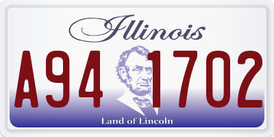 IL license plate A941702