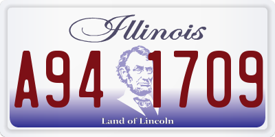 IL license plate A941709