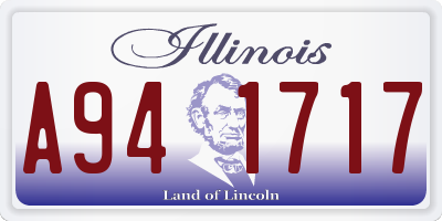IL license plate A941717