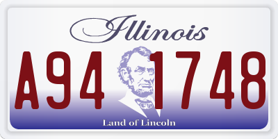 IL license plate A941748