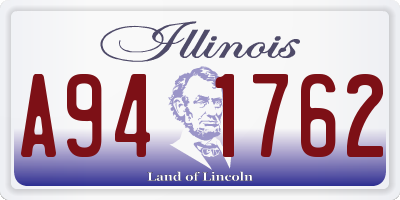 IL license plate A941762