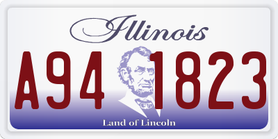 IL license plate A941823