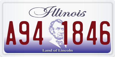 IL license plate A941846