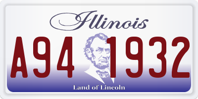 IL license plate A941932