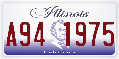 IL license plate A941975