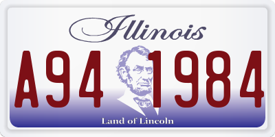 IL license plate A941984
