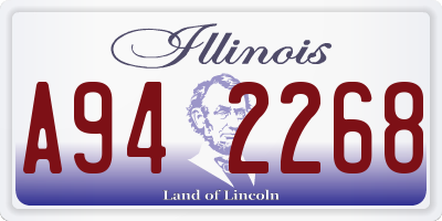 IL license plate A942268