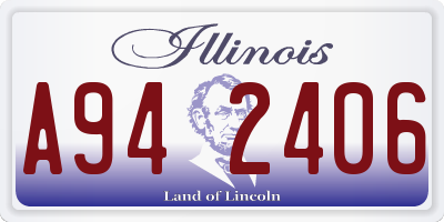 IL license plate A942406