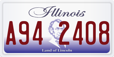 IL license plate A942408