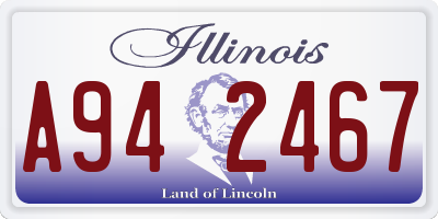 IL license plate A942467