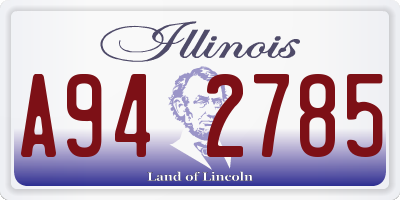 IL license plate A942785
