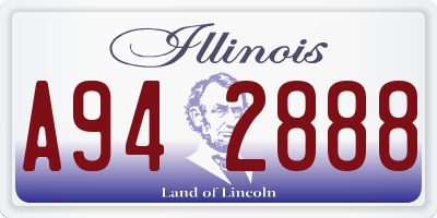 IL license plate A942888