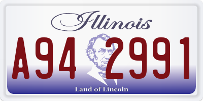 IL license plate A942991