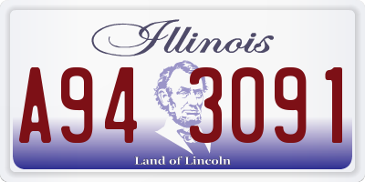 IL license plate A943091