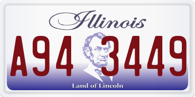 IL license plate A943449