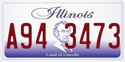IL license plate A943473