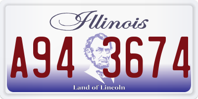 IL license plate A943674