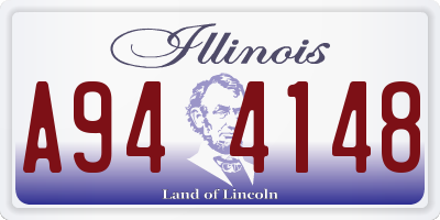 IL license plate A944148