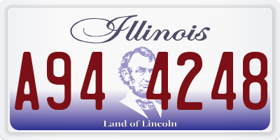 IL license plate A944248