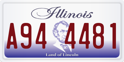 IL license plate A944481