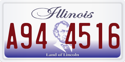 IL license plate A944516