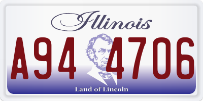 IL license plate A944706