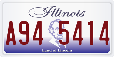 IL license plate A945414