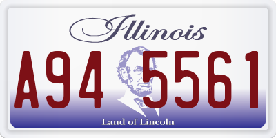 IL license plate A945561