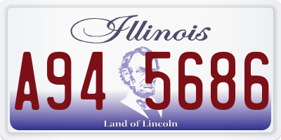 IL license plate A945686