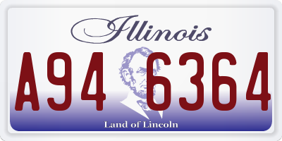 IL license plate A946364