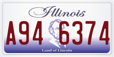 IL license plate A946374