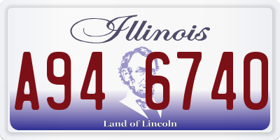 IL license plate A946740