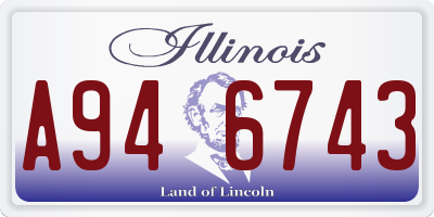 IL license plate A946743